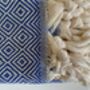 Diamond Design Blue Sofa Throw, thumbnail 6 of 8