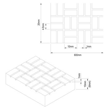 Embossed Basketweave Xps Foam Sheet For Model Making, 2 of 9