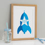 New Baby Or Child Rocket Print Personalised, thumbnail 4 of 8