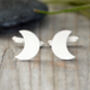 Handmade Sterling Silver Moon Cufflinks, thumbnail 2 of 4