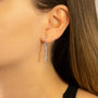 Sterling Silver Petite Twist Dangly Earrings, thumbnail 3 of 3