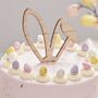 Wooden Bunny Ears Cake Topper, thumbnail 1 of 3