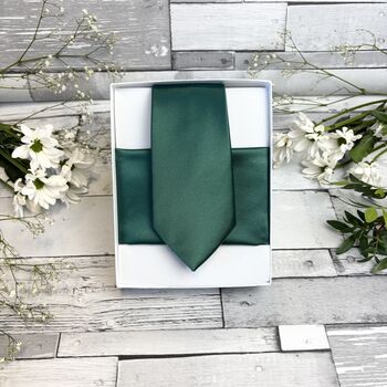 Forest Green Wedding Tie Set, 3 of 10