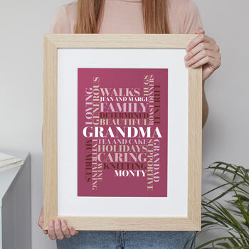 Personalised Custom Made Word Art Print 'Use Any Words', 7 of 8