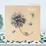Mam Multicoloured Butterfly Flower Birthday Card, Not 3D, thumbnail 1 of 11