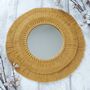 Handmade Medium Fringed Macrame Mirror, Macrame Bedroom Wall Mirror, thumbnail 7 of 10