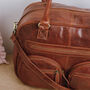 Large Leather Holdall Weekend Bag, thumbnail 3 of 6