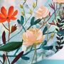 Round Floral Cotton Canvas Painting Warm Palette, thumbnail 4 of 5