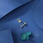 Sterling Silver Green Cz Bezel Internally Threaded Flat Back Earrings, thumbnail 2 of 10