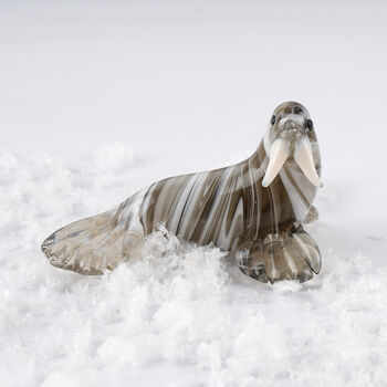 Artisan Glass Walrus In Gift Box | Collectable | Glass Animal | Home Decor, 2 of 6