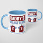 Daddys Dream Team Football Mug Dad Gift Fathers Day, thumbnail 9 of 10