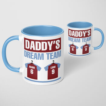 Daddys Dream Team Football Mug Dad Gift Fathers Day, 9 of 10