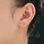 Single Piercing Cz Skinny Earlobe Cuff Earring, thumbnail 5 of 11