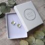 Peridot Curve Earrings, thumbnail 3 of 5