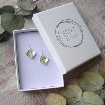 Peridot Curve Earrings, 3 of 5