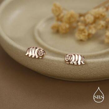 Sterling Silver Water Bear Tardigrade Stud Earrings, 3 of 12