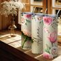 Personalised Pink Flowers Insulated Tumbler Bottle, thumbnail 5 of 7