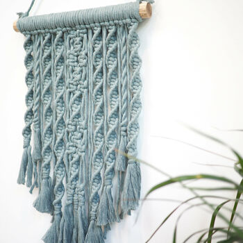 Modern Macrame Pennant Style Wall Hanging, 8 of 9