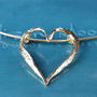Solid 9ct Gold Textured Open Heart Necklet, thumbnail 4 of 6