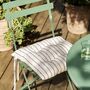 Grey And White Striped Seat Pad Cushion, thumbnail 1 of 4
