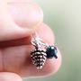 Tiny Pine Cone Charm Necklace, thumbnail 3 of 12