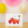 Two Rino Sustainable Birthday Card For Kids, thumbnail 1 of 4