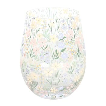 Ditsy Floral Print Stemless Glass, 2 of 2