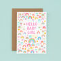 New Baby Girl Card, Rainbow New Baby Card, thumbnail 2 of 2