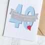 Personalised 40th Ruby Wedding Anniversary Card, thumbnail 1 of 2