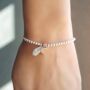 Sterling Silver Personalised Hand Stamped Initial Bracelet, thumbnail 6 of 8