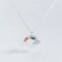 Sterling Silver Rainbow Pendant Necklace, thumbnail 3 of 7