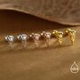 Sterling Silver Bird Skull Screw Back Earrings, thumbnail 5 of 12