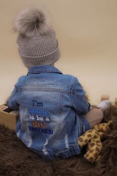 Sand Single Pom Pom Winter Hat And Booties, 2 of 7