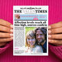 Personalised Newspaper Valentine's Day Card, thumbnail 1 of 3