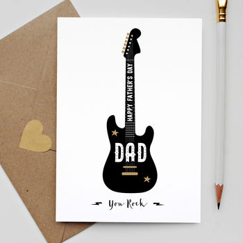 Personalised Father's Day Guitar Card, 2 of 2