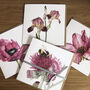 Bumble Bees And Floral Blank Botanical Art Cards, thumbnail 1 of 6