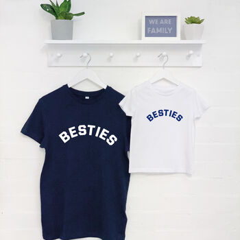 Besties Mother And Child Matching T Shirt Set, 3 of 9