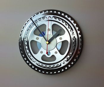 Black And Silver Chainwheel Bicycle Clock, 6 of 8