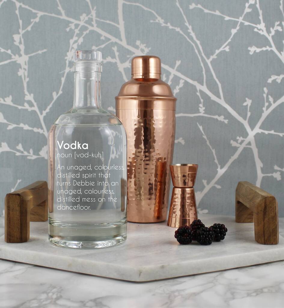 Funny Personalised Vodka Definition Bottle 700ml By Copper And Sable