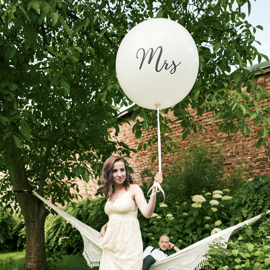 Mr Or Mrs Oversized Wedding Balloon, 1 of 3