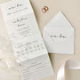 Black And White Concertina Wedding Invitations, thumbnail 1 of 4