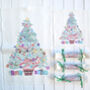 'Oh Christmas Tree' Linen T Towel, thumbnail 4 of 4
