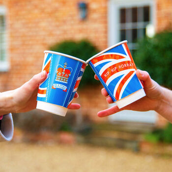 Union Jack Kings Coronation Paper Party Cups, 2 of 6