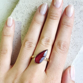 18ct Tilted Rubellite Ring, 3 of 6
