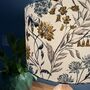 Whinfell Mineral And Bronze Floral Drum Lampshades, thumbnail 4 of 9
