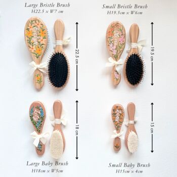 Personalised Hand Painted Birth Flower Hair Brush, 10 of 12