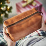 Personal Message Leather Luxe Wash Bag, thumbnail 4 of 5