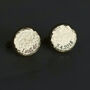 Curve Engraved Hammered Bronze Cufflinks, thumbnail 2 of 7