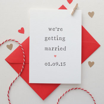 Personalised 'Getting Married' Wedding Card, 3 of 4