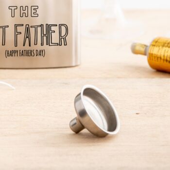 Personalised Best Father's Day Silver Hip Flask Gift, 4 of 4